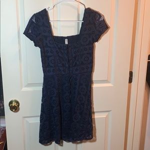 Size S Aeropostale Fit and Flare Navy Dress